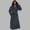 Dark Gray, variant on Mens Fleece Robe with Hood Soft Cozy Fluffy Plush Long Robe for Men Winter Warm Full-Length Bathrobe Luxurious House Coat with Pockets