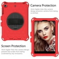 thumbnail image 3 of Allytech iPad mini Case for Kids, iPad mini 5 Cover, iPad mini 1 2 3 4 Case, Silicone 360 Rotating Hand Strap Kickstand Shoulder Strap Kids Friendly Cover for Apple iPad mini 1 2 3 4 5, Red/Black, 3 of 6