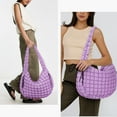 thumbnail image 2 of Bolsa acolchada Juoxeepy, grande, de nailon morado para mujer, 2 of 6