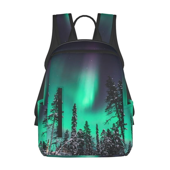 Kdxio Northern Lights 2 Print Large Travel Backpack Carry on Flight Approved Laptop Work Business Backpack for Women Men