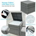 thumbnail image 6 of Costway 8 PCS Wicker Sofa Rattan Furniture Set Patio Furniture w/ Storage Table Turquoise, 6 of 10