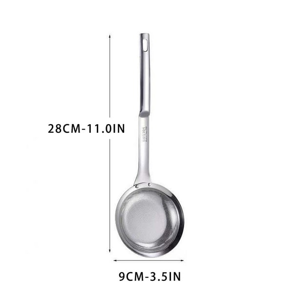 Cuchara antigoteo de acero inoxidable, espumadera de cocina, cuchara con filtro de aceite para separar la grasa, la espuma y las impurezas, colador para sopa para cocinar en casa.