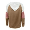 thumbnail image 5 of Pompotops Sweat à Capuche Patchwork pour Femmes, Manches Longues, Décontracté, 5 of 5