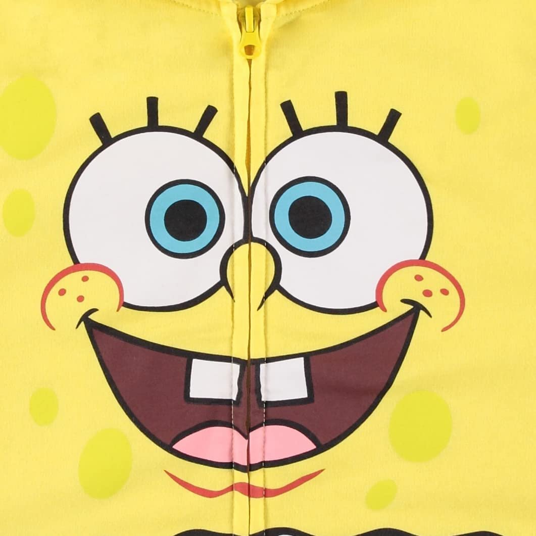 Disfraz de Sudadera con Capucha de Bob Esponja para Niño, Patricio Estrella, Don Cangrejo, Calamardo, Disfraz de Cosplay Amarillo, XS 5