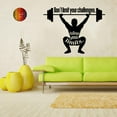 thumbnail image 2 of Challenge Your Limits Fitness Workout Success Motivation Quotes Wall Decal Fitness Healthy Lifestyle for Girls / Boys Gym Home Sports Room Decor Vinyl Wall Art Sticker Decoration Size (27x30 inch), 2 of 3