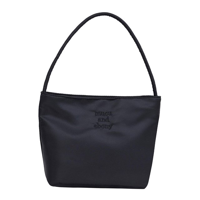 Bolso de hombro de nylon para mujer bolso con asa superior chic para exteriores Negro Nylon
