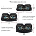 thumbnail image 5 of ALAZA Funny Eyes Windshield Sun Shade Car Foldable Visor Block UV Rays Protector 55"x27.6", 5 of 8