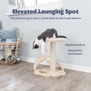 TRIXIE Vitoria Plush & Sisal 17 Cat Scratching Post with Platform، Beige