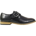 thumbnail image 2 of Boys' Stacy Adams Desmond Cap Toe Monk Strap Black Synthetic 1.5 M, 2 of 2