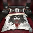 thumbnail image 1 of White Goth Bedding Set, Comforter or Duvet, Vampire Medusa, Gothic Bed Cover,, 1 of 10