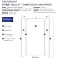 thumbnail image 4 of Transolid Twk483696-H Titan 96" High X 48" Wide X 36" Deep Matte Honed Shower Wall Kit -, 4 of 7
