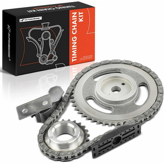 A-Premium Engine Timing Chain Kit W/Damper & Tensioner & Sprocket [fits OHV 4Cyl 2.5L] Compatible with Dodge Dakota 96-02 & Eagle Premier & Jeep Cherokee, Comanche, Scrambler, Wagoneer, Wrangler, CJ7