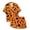 C922 Orange1, variant on Curuila Kids Girls Halloween Pajamas Set Short Sleeve Hallowmas Cartoon Print Lapel Button Down Pjs Tops With Shorts For Party Casual Sleepwear Black Size 2-3 Years