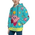 thumbnail image 4 of Pink Kirby Youth Sweatshirt Hoodies Fashion Teen Hooded Hoody Pullover Clothes With Pocket For Boys Girls Clothing, 4 of 8