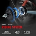 thumbnail image 5 of Bicicleta Eléctrica Plegable Hipeak 750 W 48 V 15 Ah Color Azul, 5 of 5
