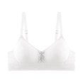 thumbnail image 4 of Huowey Little Girls Bralette Crop Top Bra Seamless Sports Bras Adjustable Straps Tween Bras Camisole Style Lightweight Seamless Kids Brassiere,White, 4 of 4