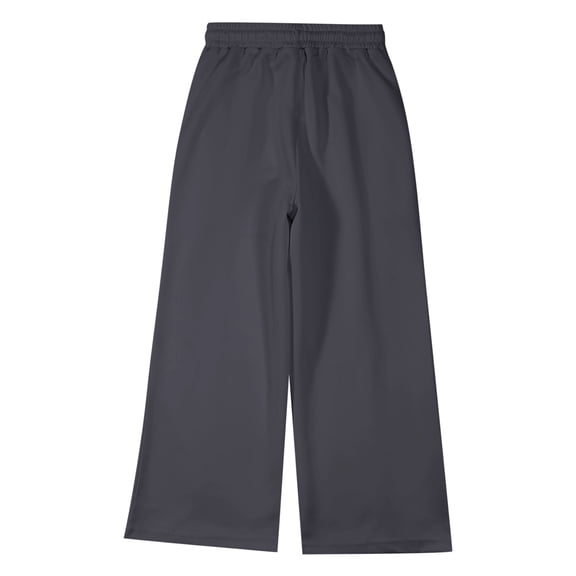 Girls Flare Leggings Kids Uniform Pants Zipper and Pockets Kids Hop Dance Trousers High Waisted Button Summer Beach Pants Daily School Wear Tops Dark Gray 6-8 Years