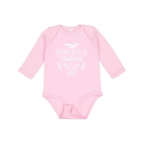 Inktastic Pismo Beach California Trip Surfing Boys or Girls Long Sleeve Baby Bodysuit