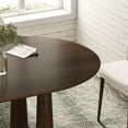 thumbnail image 3 of MAYEERTY 67x33.5x30 Modern Oval Dining Table, Contemporary Home Wood Kitchen Table, Walnut, 3 of 8