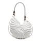 thumbnail image 1 of Bolso Bandolera Con Cadena Perlas Hombro Playa Tejido A Mano Concha Mujer () Blanco, 1 of 8