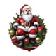 thumbnail image 2 of Adorno Navideño de Papá Noel Plano de Acrílico para Colgar En Árbol de Navidad XWSHYW, 2 of 6