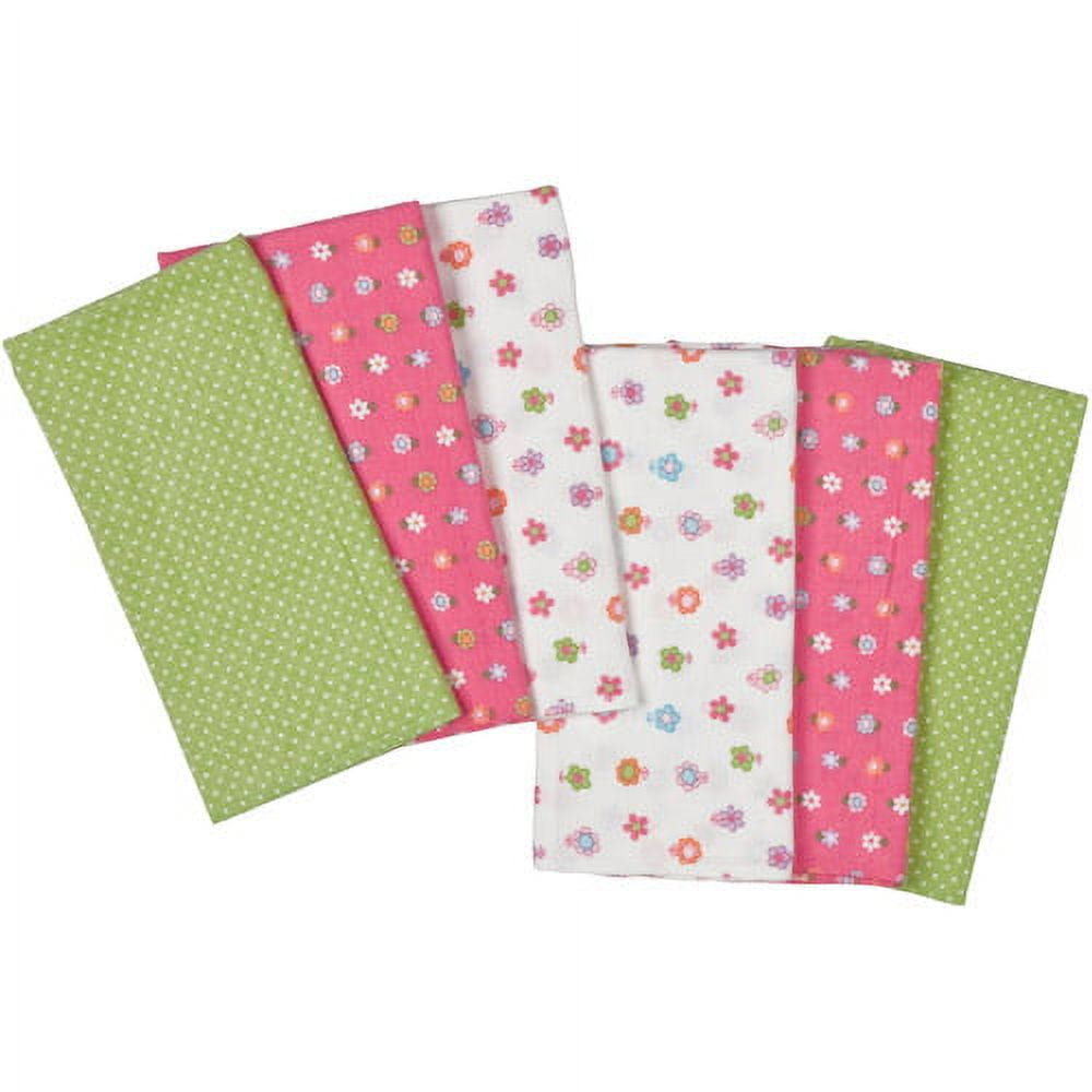 Gerber - Flannel Burp Cloth 6-pack, Pin