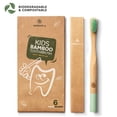 thumbnail image 2 of Cepillo de dientes Greenzla Kids de bambú, sin BPA, cerdas suaves, 6 unidades, 2 of 8