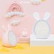 thumbnail image 2 of Pink Cute Rabbit Rechargeable Alarm Clock Adjustable Brightness LED Luminous Digital Clock with Temperature Display, 2 of 4