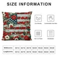 thumbnail image 5 of Patriotic 4th of July Flower Stripes Throw Pillow Cover, Patriotic Pillows Independence Memorial Day Cushion Case for Sofa Couch, 5 of 5