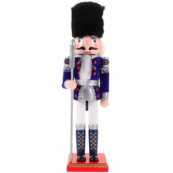 BESTSKY 12" Christmas Nutcracker Wooden nutcracker gifts Soldier Ornaments christmas nutcrackers(Blue Ax)