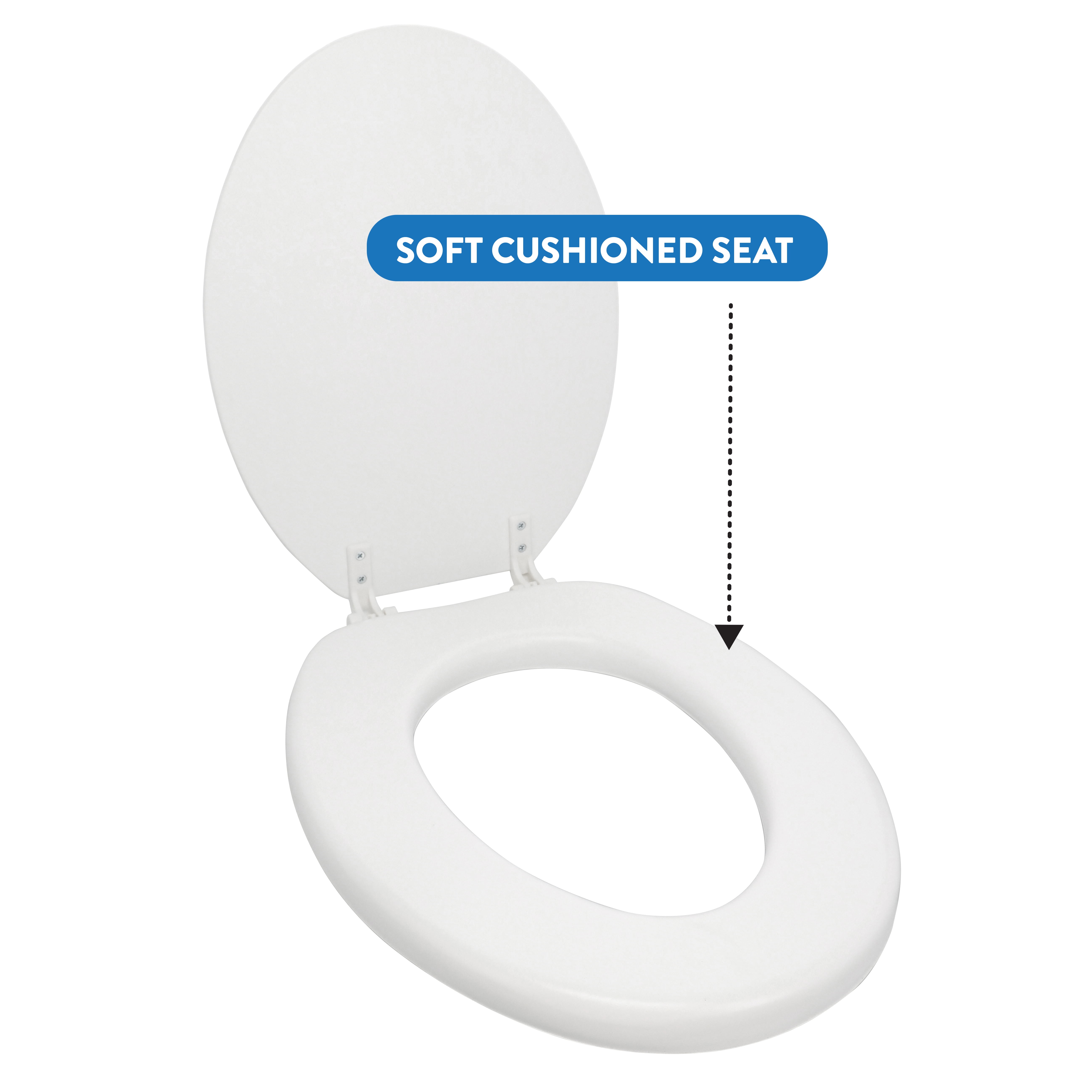 Christmas Savings! SHENGXINY Toilet Lid Cover Clearance Soft Elongated  Vinyl Toilet Seat, Soft Vinyl Cover With Comfort Foam Cushioning - Fits All  Standard Size Fixtures - Easy To Install White 