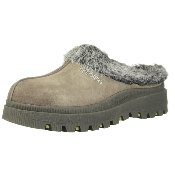 Skechers Women's Fortress Clog Slipper (7.5 M US, Charcoal)