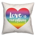 thumbnail image 2 of Creative Products Love Everything Rainbow 16 x 16 Spun Poly Pillow, 2 of 3