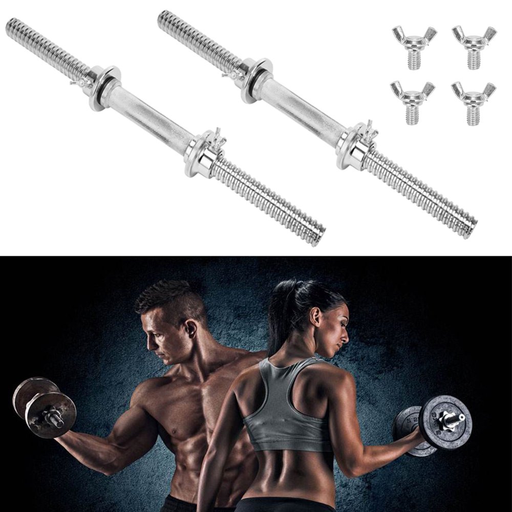 SAYFUT 1 Pairs 13.77in/ 35cm Threaded Dumbbell Handles/ Adjustable