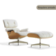 thumbnail image 3 of Silla para oficina reclinable de cuero con reposapiés ilios innova Blanco, 3 of 9