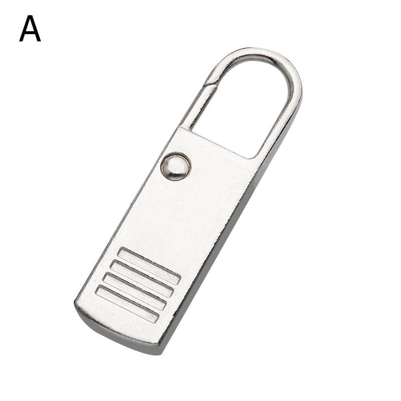 6 PCS Metal Zipper Pull Tab Replacement Puller Zip Extender For Bag