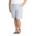 thumbnail image 4 of Hilary Radley Womens Midweight Bermuda Pull-On Short (XX-Large, Light Blue Combo), 4 of 6