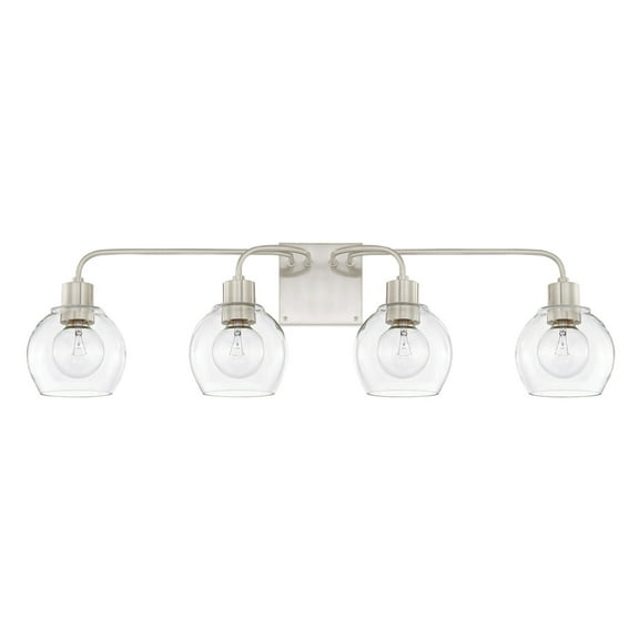 Capital Lighting 120041-426 Tanner 4 Light 34" Wide Bathroom Vanity Light - Nickel