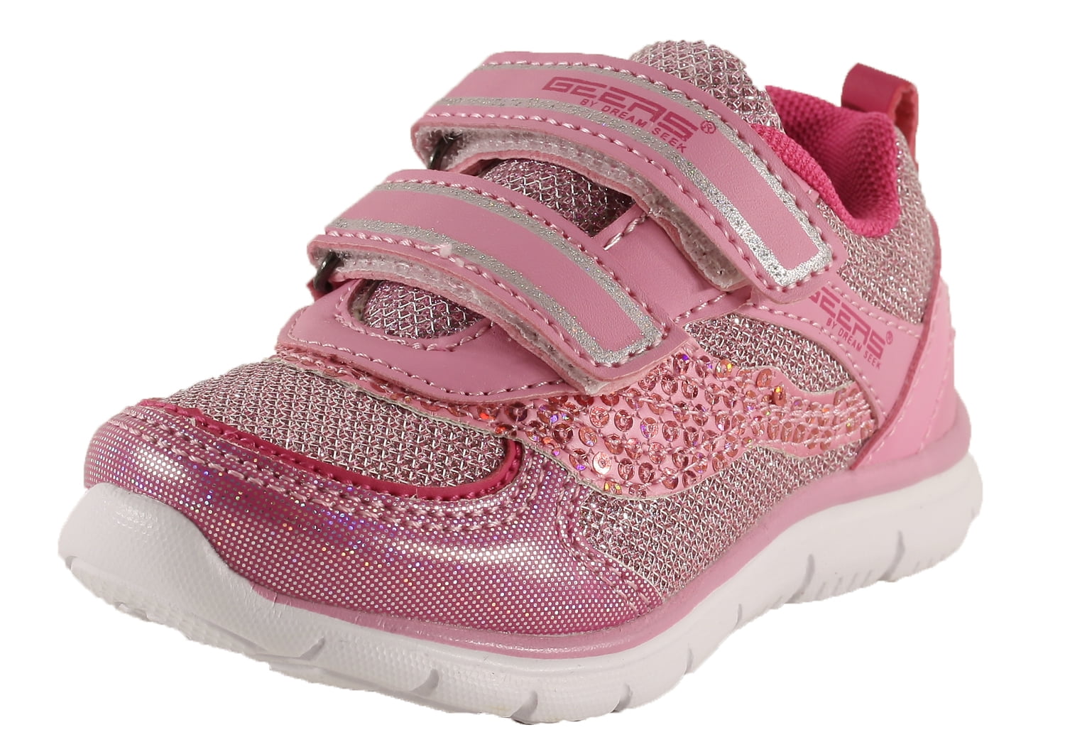 Geers Girls Toddler 1311 Double Velcro Strap Casual Sneaker (5 M US