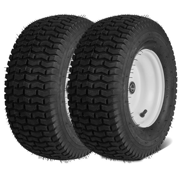 VEVOR Lawn Mower Tires with Rim, 16x6.5-8" Tubeless Tractor Tires, 2-Pack Tire and Wheel Assembly