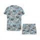 thumbnail image 4 of Conjunto de pijama corto para mujer con estampado de cebra LKS305, 4 of 4