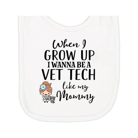 Inktastic Vet Tech Mom Veterinary Technician Newborn Bib