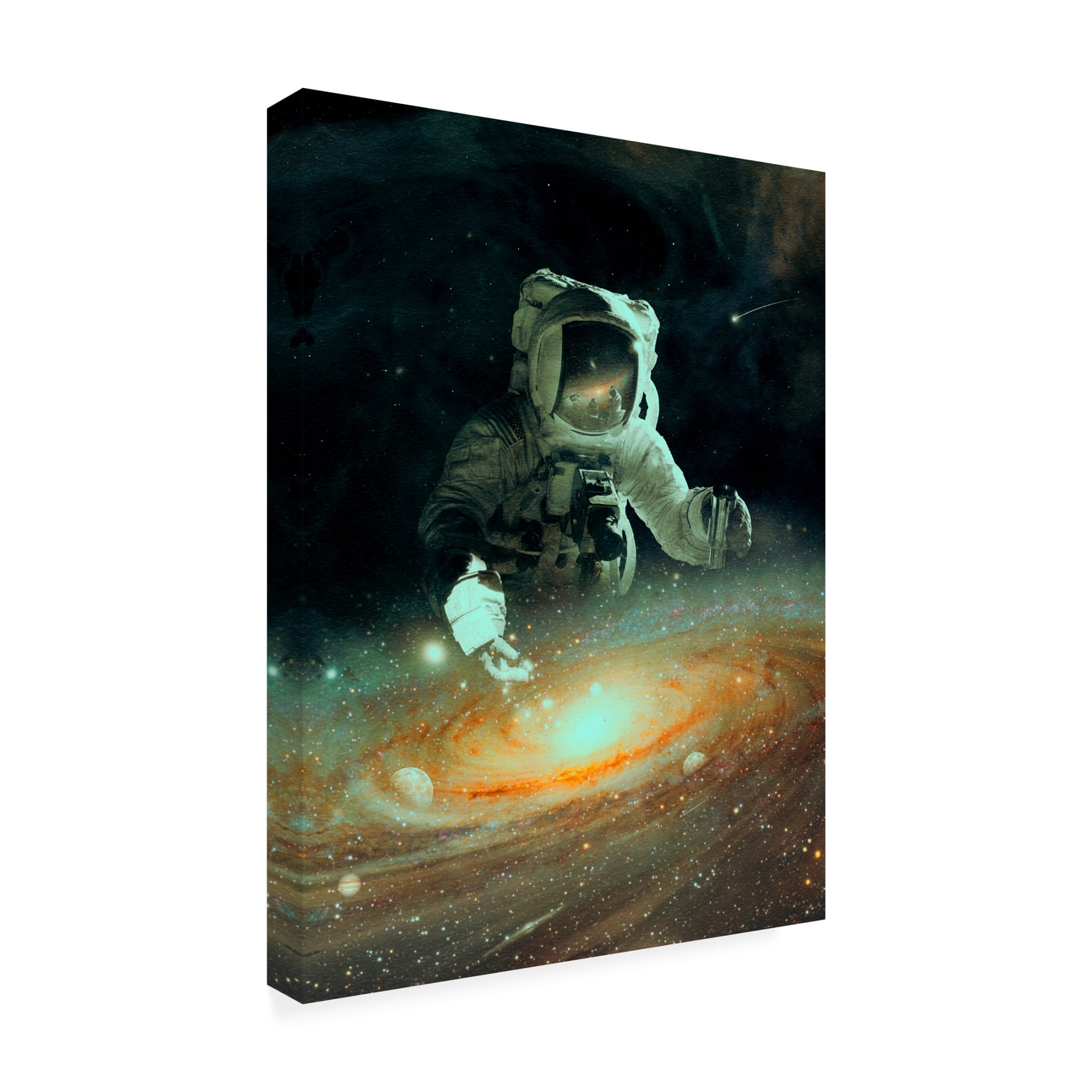 Canvas Wall Art - Francis Minoza 'Feeding The Abyss' Wall Art for Living Room, Bedroom, or Office D?cor by Trademark Fine Art - 35 x 47 Inches