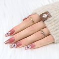 thumbnail image 2 of Uñas postizas de flores blancas, diseño de uñas postizas, medias, primavera y verano, acrílicas, ballet, francesas, blancas, camelia, uñas acrílicas, diseño de uñas con cinta adhesiva, uñas para mujer, 2 of 5