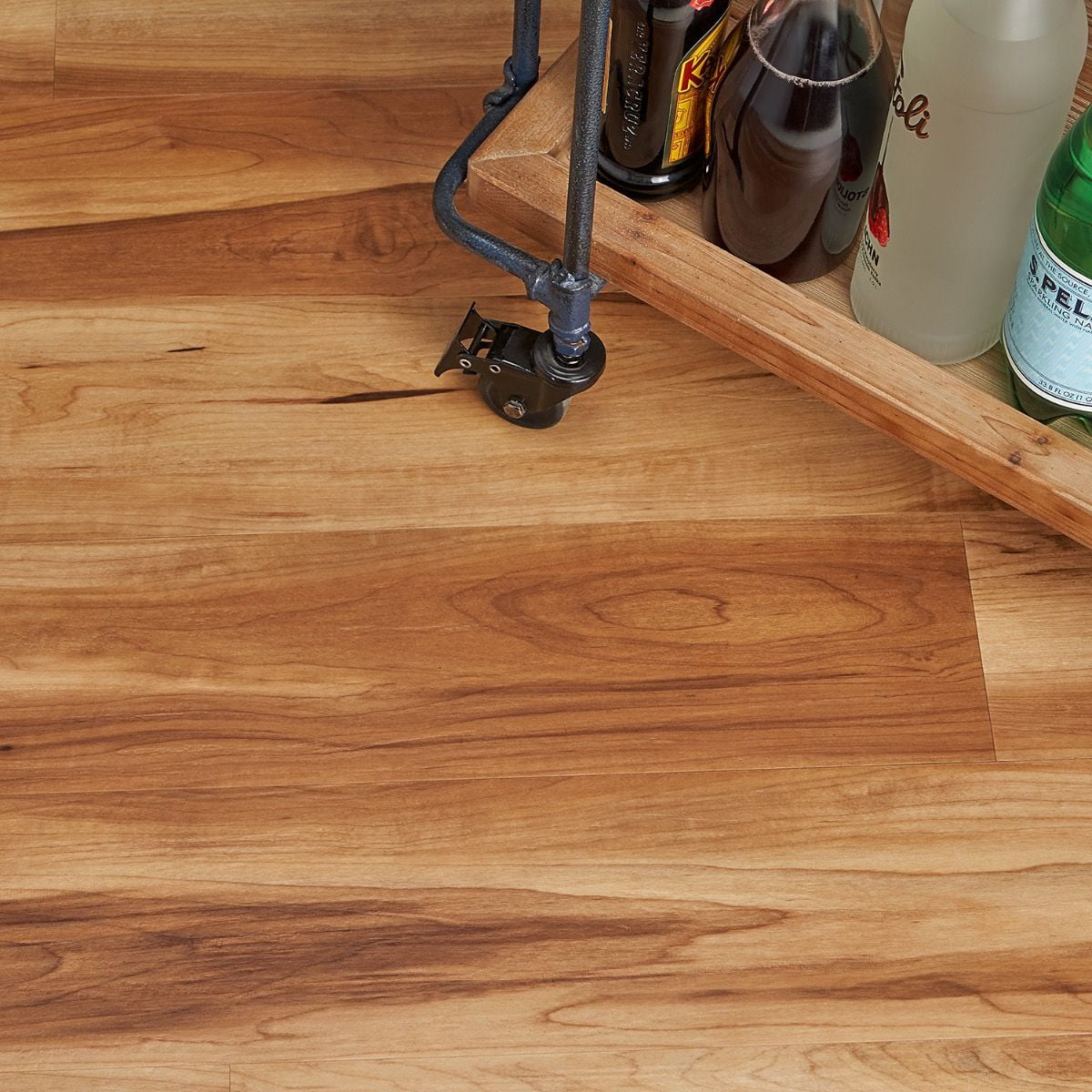 Bond Tile Lujo 12mil Maple Monticello 6 in. x 48 in. Rigid Click-Lock Luxury Vinyl Tile Flooring (27.39 Sq. Ft. / Case)