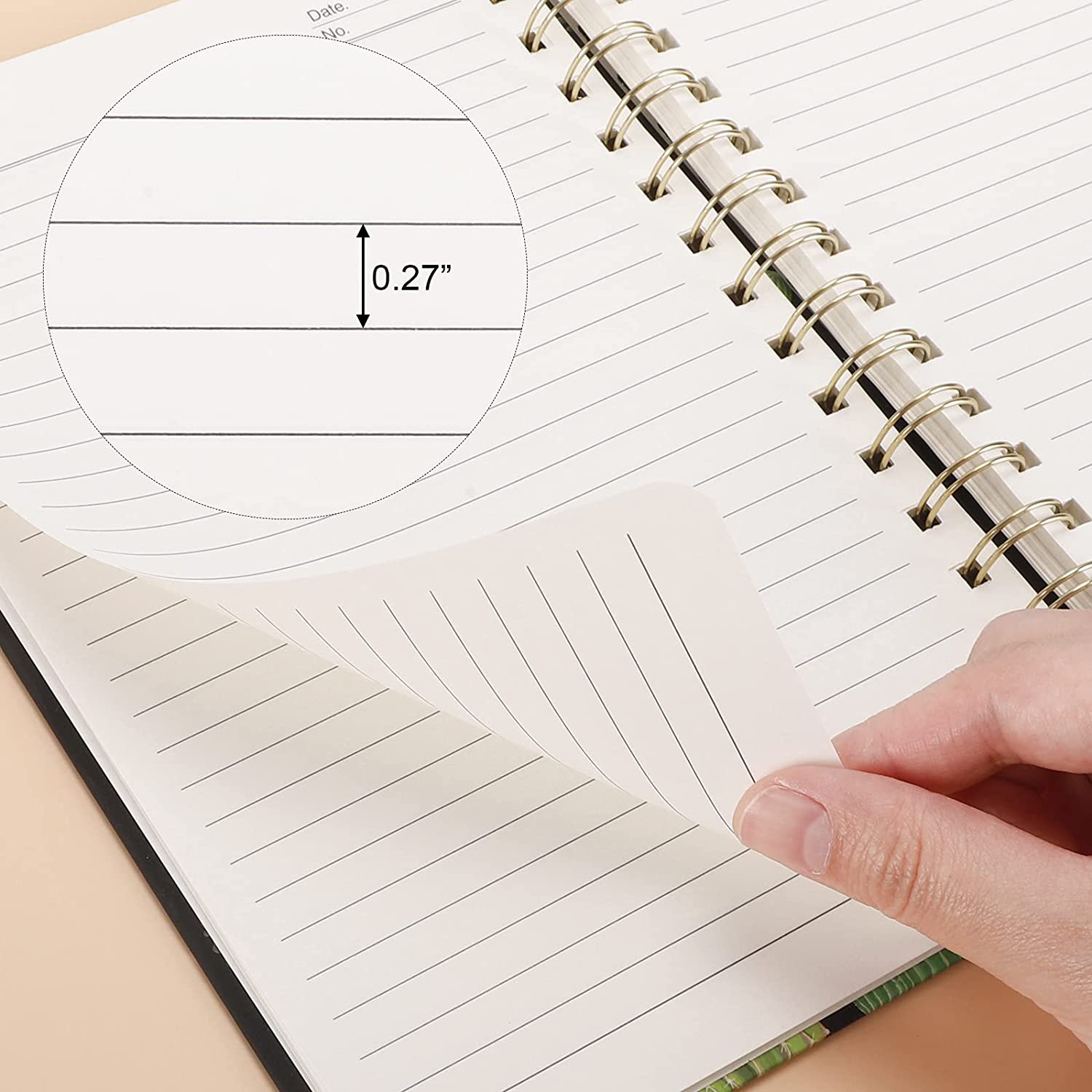Forvencer A5 Hardcover Notebook - Light Pink, 100gsm Acid-Free Paper, Perforated Pages, Pen Loop, Lay-Flat