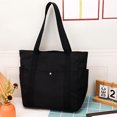 thumbnail image 4 of Bolso mano moda universitario lona ​​bolso con múltiples bolsillos compras ligero y versátil para mujer, 4 of 9