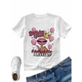 thumbnail image 7 of Women's T-Shirt Birthday Queen I DON'T GET OLDER I LEVEL UP Crown Short Sleeve Casual Tee Classic Crew Neck T Shirt for Women White, 2XL, 7 of 7