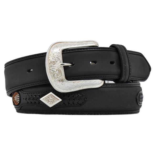 3D Belt - 3D Belt D6820-40 1.50 in. Lacing Overley Black Mens Western Fashion Belt - Size 40 ...