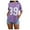 Purple, variant on MIXUE Womens Summer Tops Letter Print V Neck Short Sleeve Loose Fit Casual Fashion Shirts For Women T-shirts Streetwear,Brown,L
